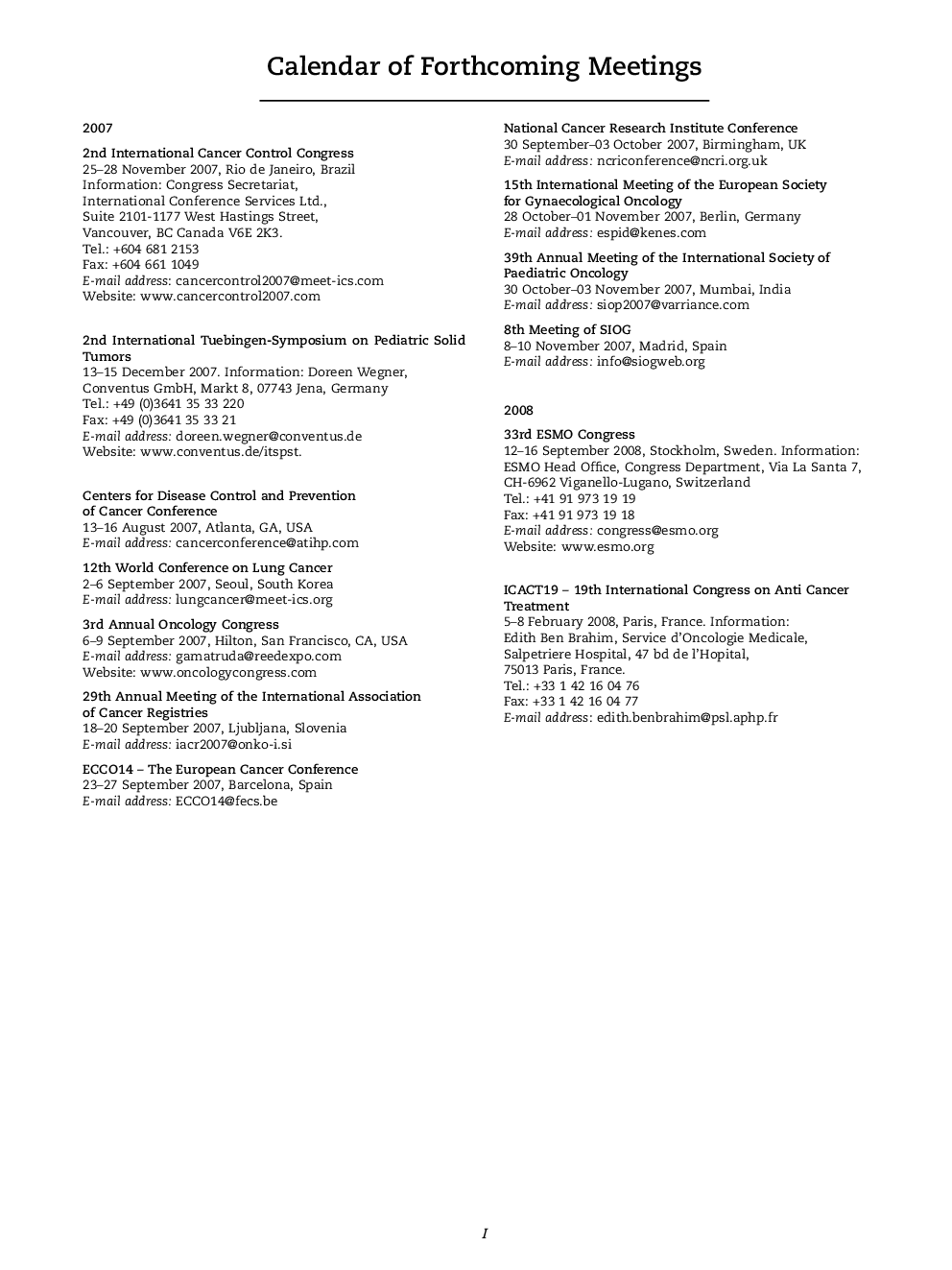 Calendar