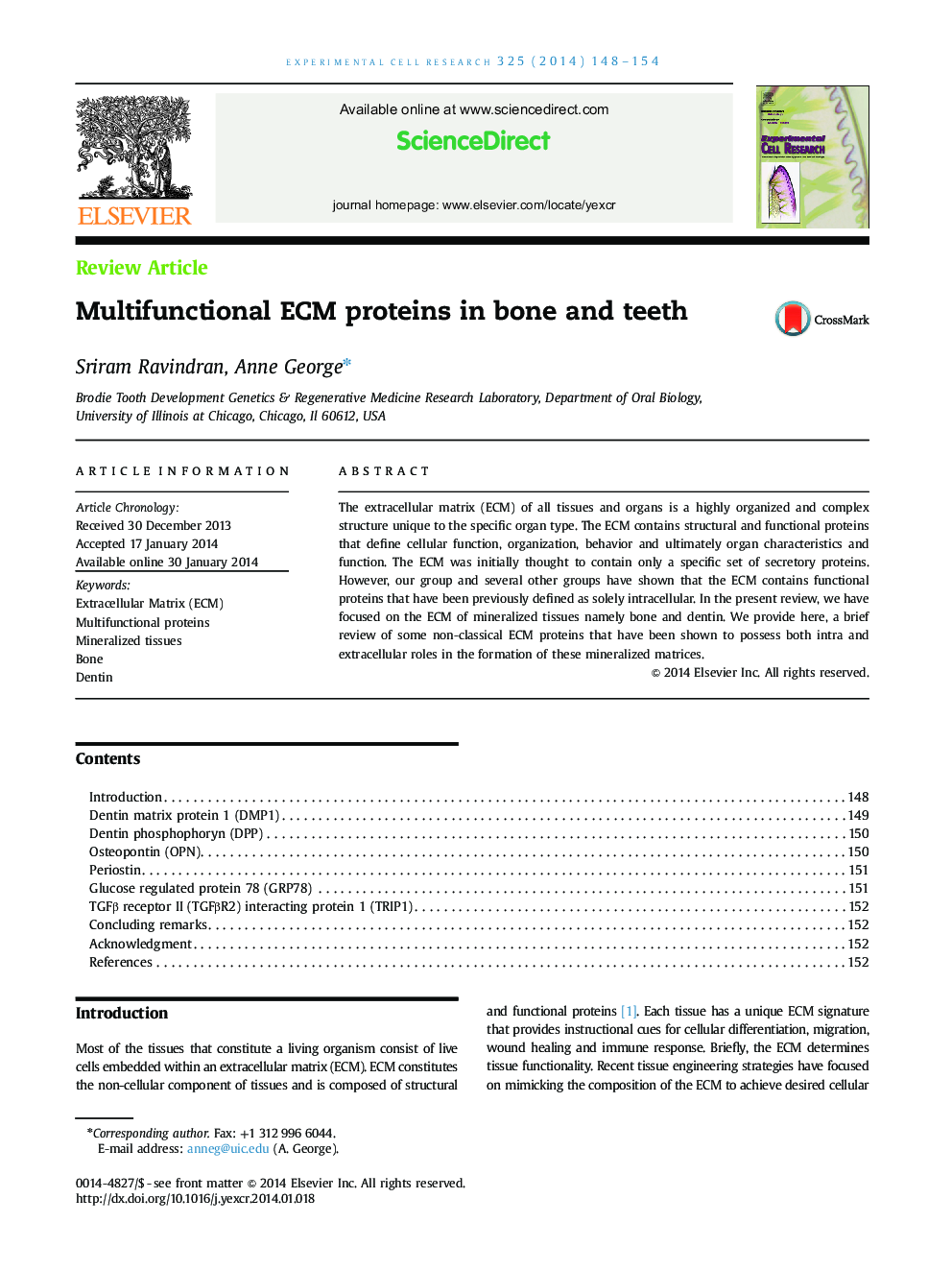 Multifunctional ECM proteins in bone and teeth
