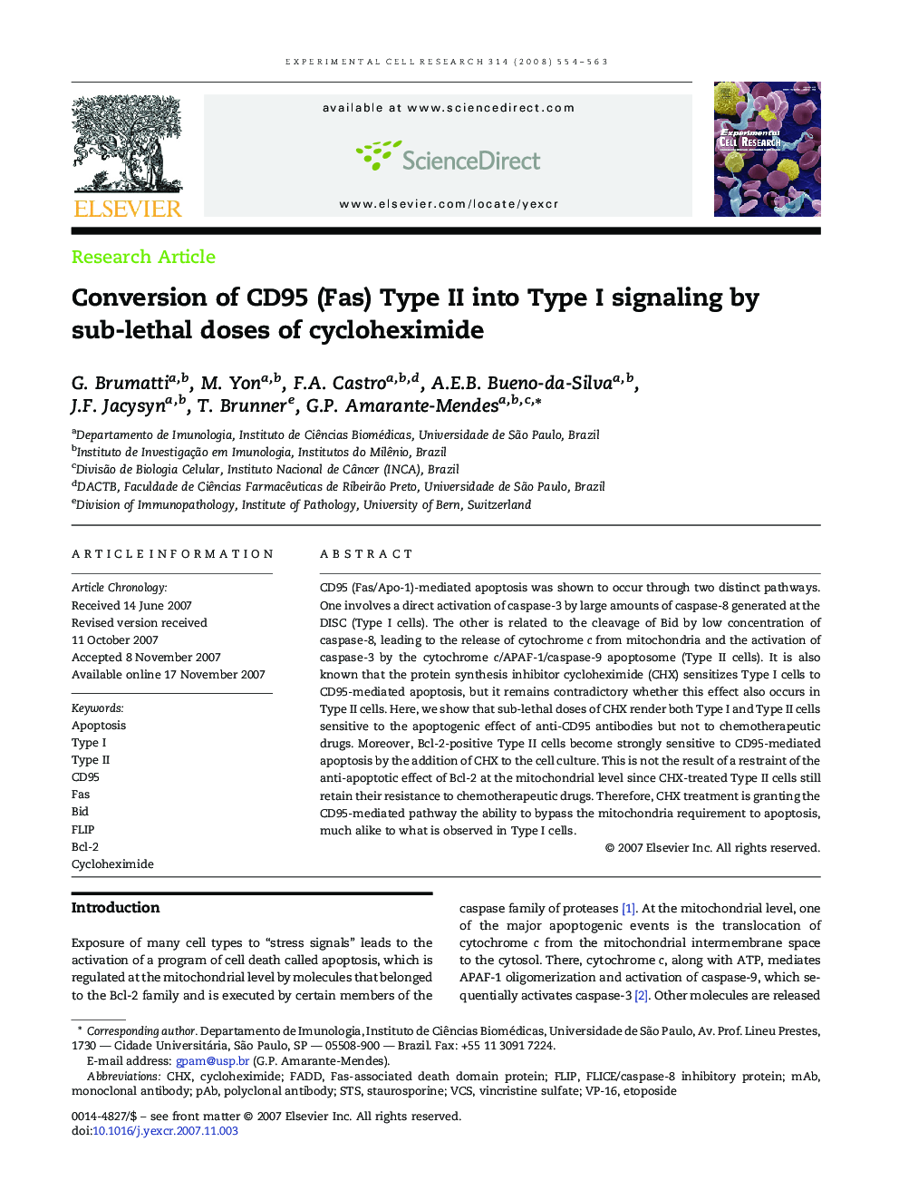 Conversion of CD95 (Fas) Type II into Type I signaling by sub-lethal doses of cycloheximide