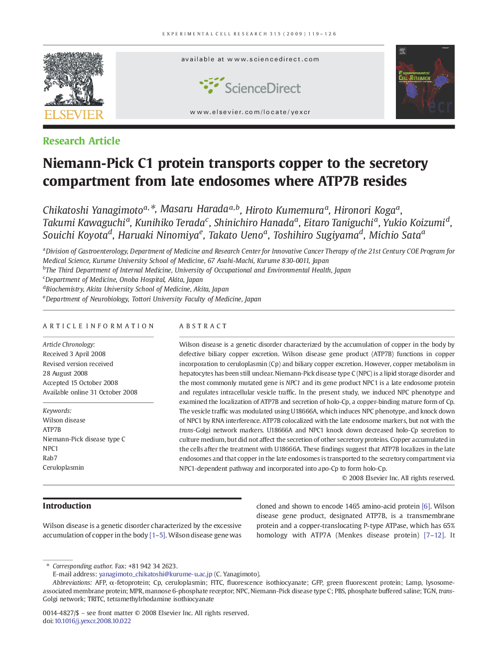 Niemann-Pick C1 protein transports copper to the secretory compartment from late endosomes where ATP7B resides