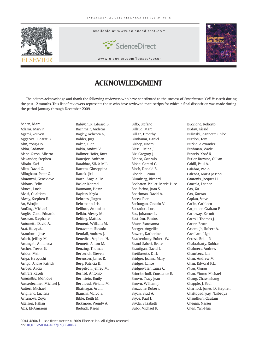 Acknowledgment