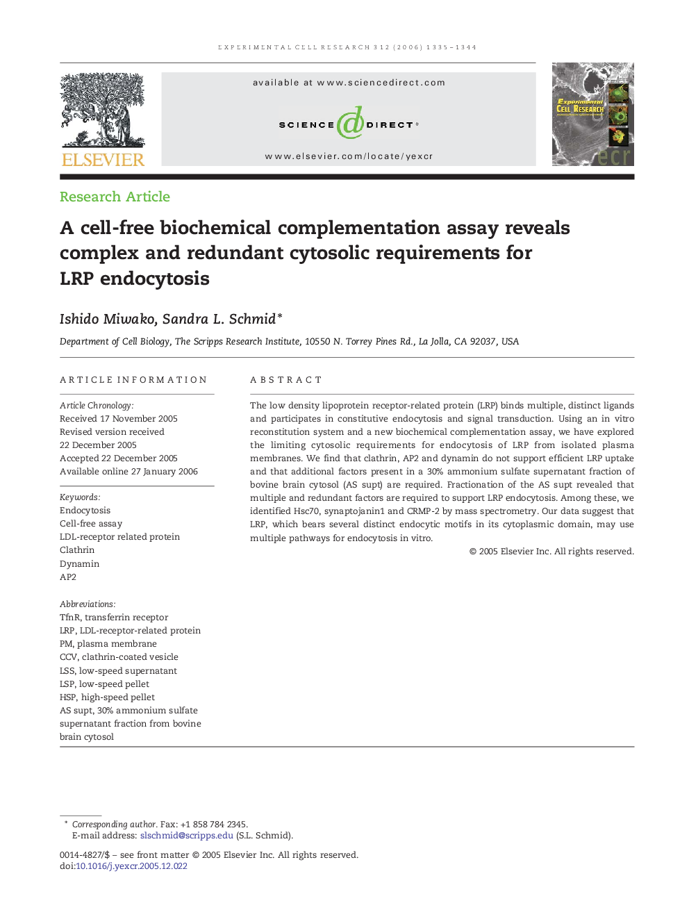 A cell-free biochemical complementation assay reveals complex and redundant cytosolic requirements for LRP endocytosis