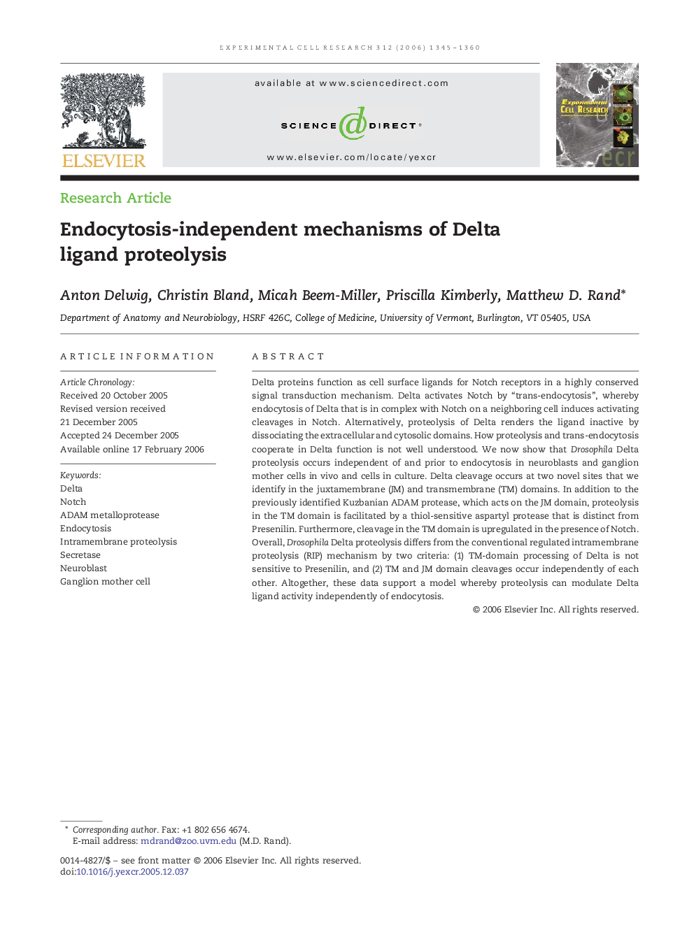 Endocytosis-independent mechanisms of Delta ligand proteolysis