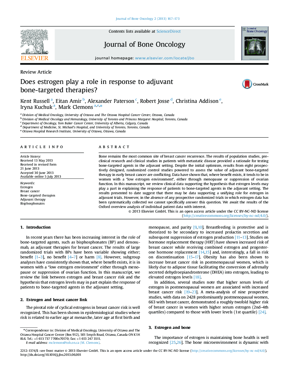 Does estrogen play a role in response to adjuvant bone-targeted therapies?