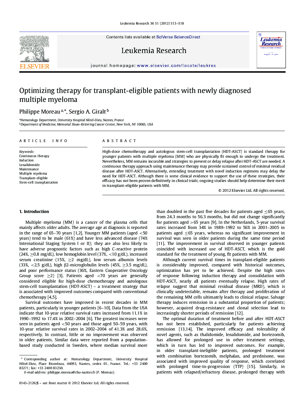 Optimizing therapy for transplant-eligible patients with newly diagnosed multiple myeloma