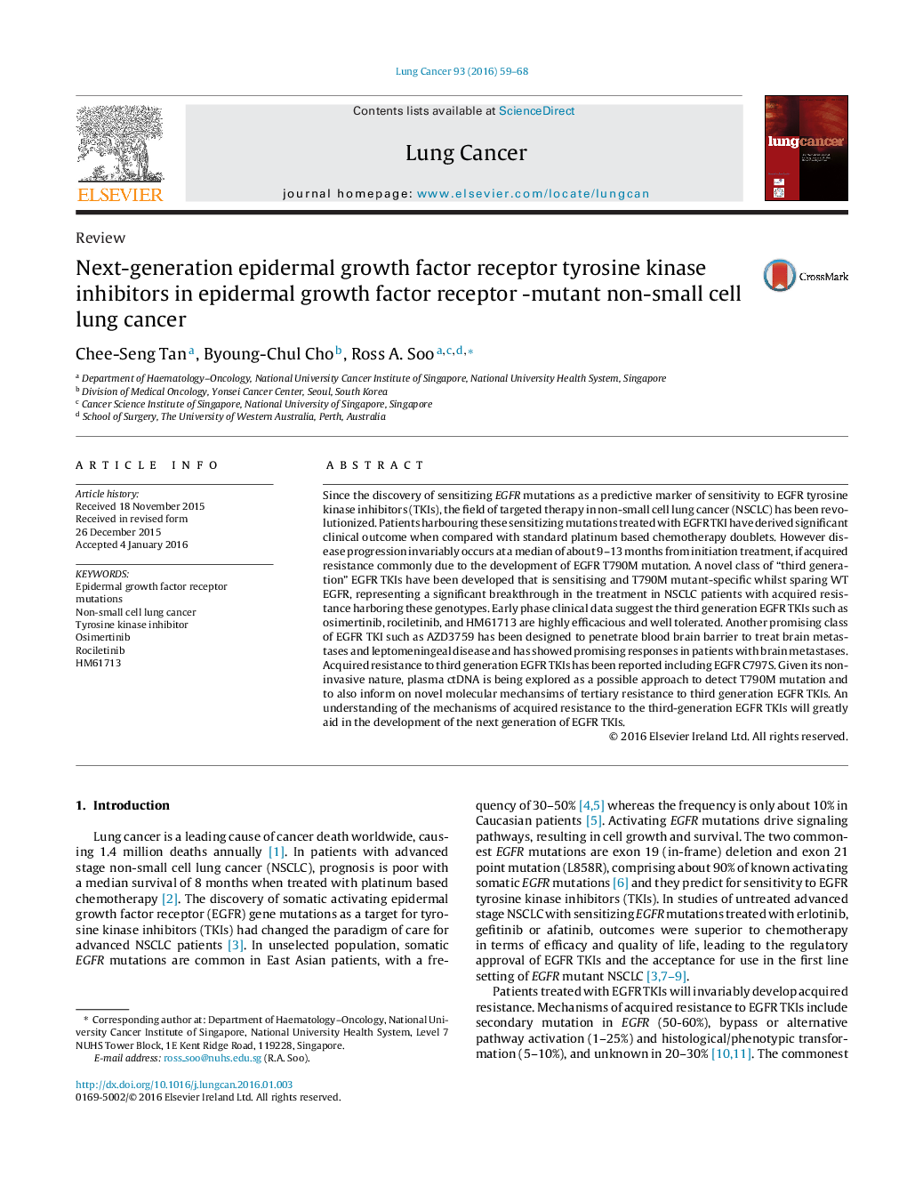 Next-generation epidermal growth factor receptor tyrosine kinase inhibitors in epidermal growth factor receptor -mutant non-small cell lung cancer