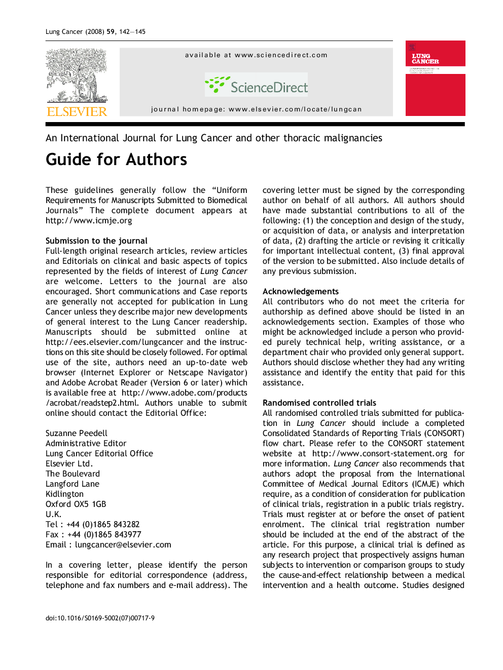 Instruction to Authors