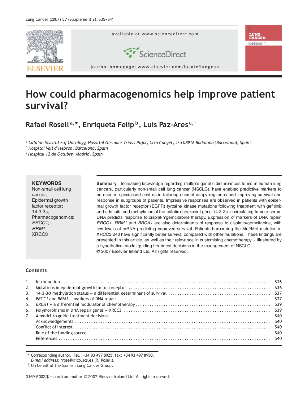 عکس صفحه اول مقاله: How could pharmacogenomics help improve patient survival? How could pharmacogenomics help improve patient survival?