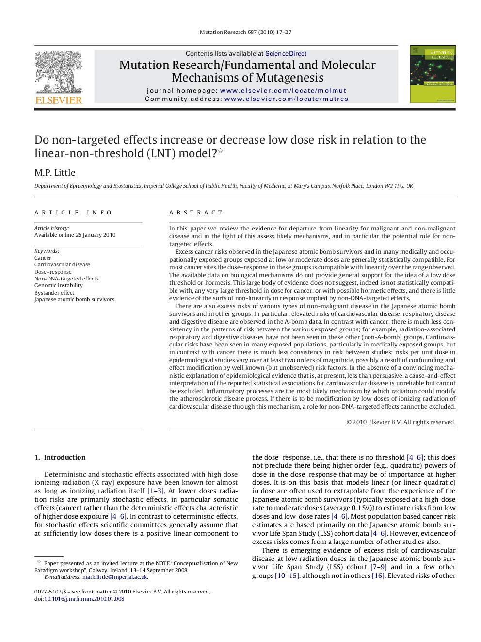 Do non-targeted effects increase or decrease low dose risk in relation to the linear-non-threshold (LNT) model? 