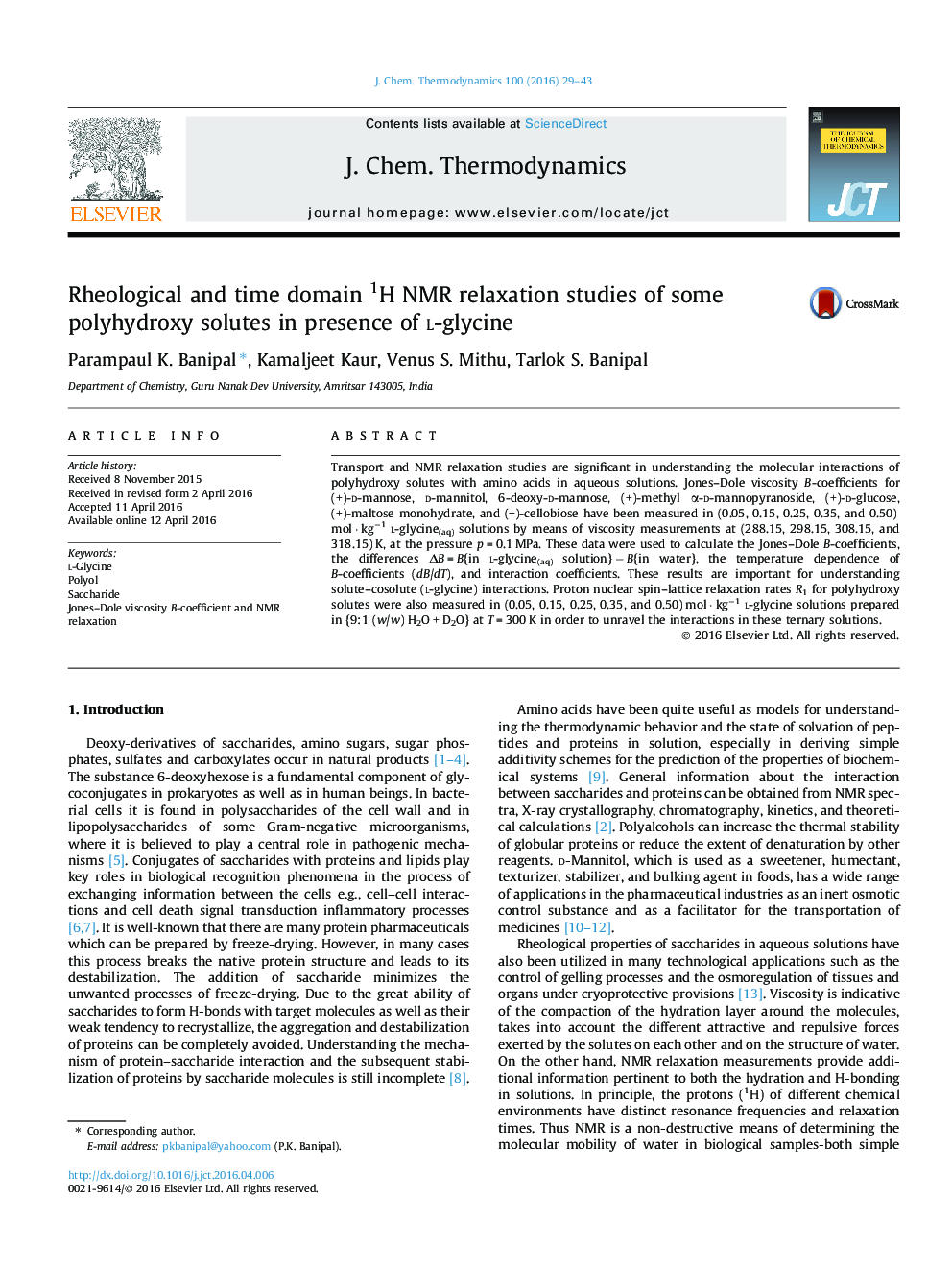 Rheological and time domain 1H NMR relaxation studies of some polyhydroxy solutes in presence of l-glycine