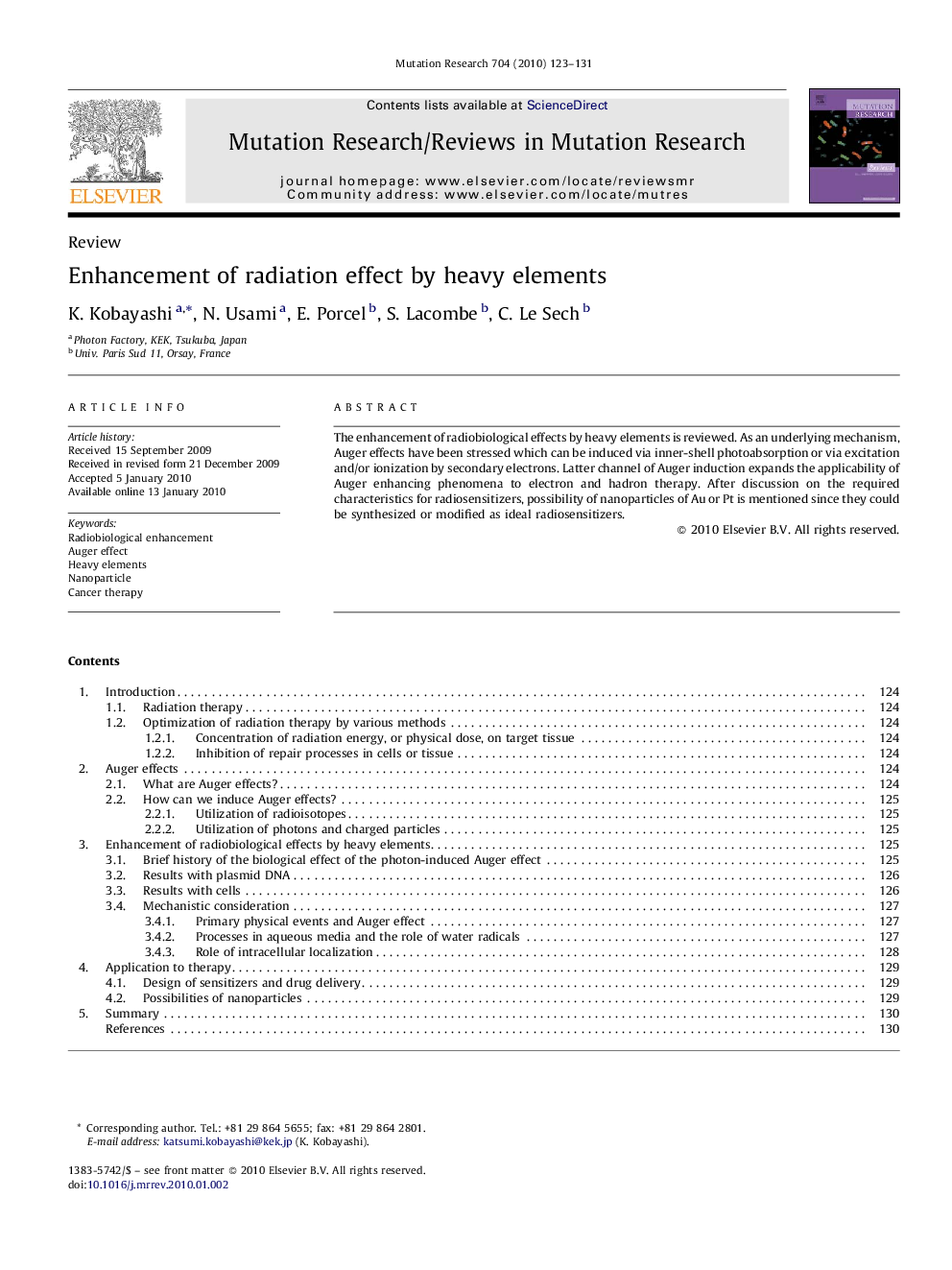 Enhancement of radiation effect by heavy elements