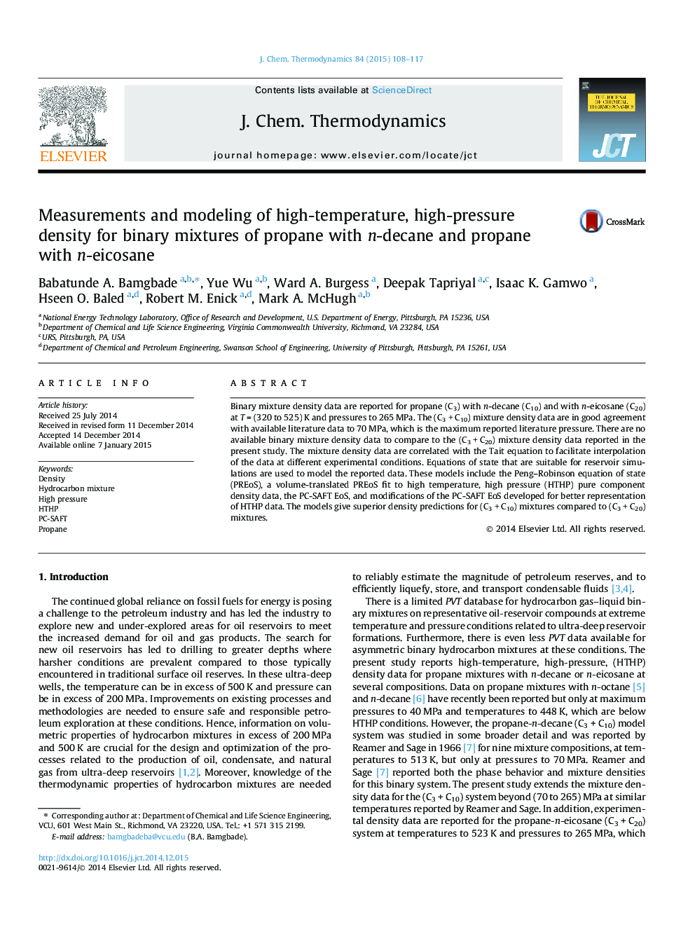 Measurements and modeling of high-temperature, high-pressure density for binary mixtures of propane with n-decane and propane with n-eicosane