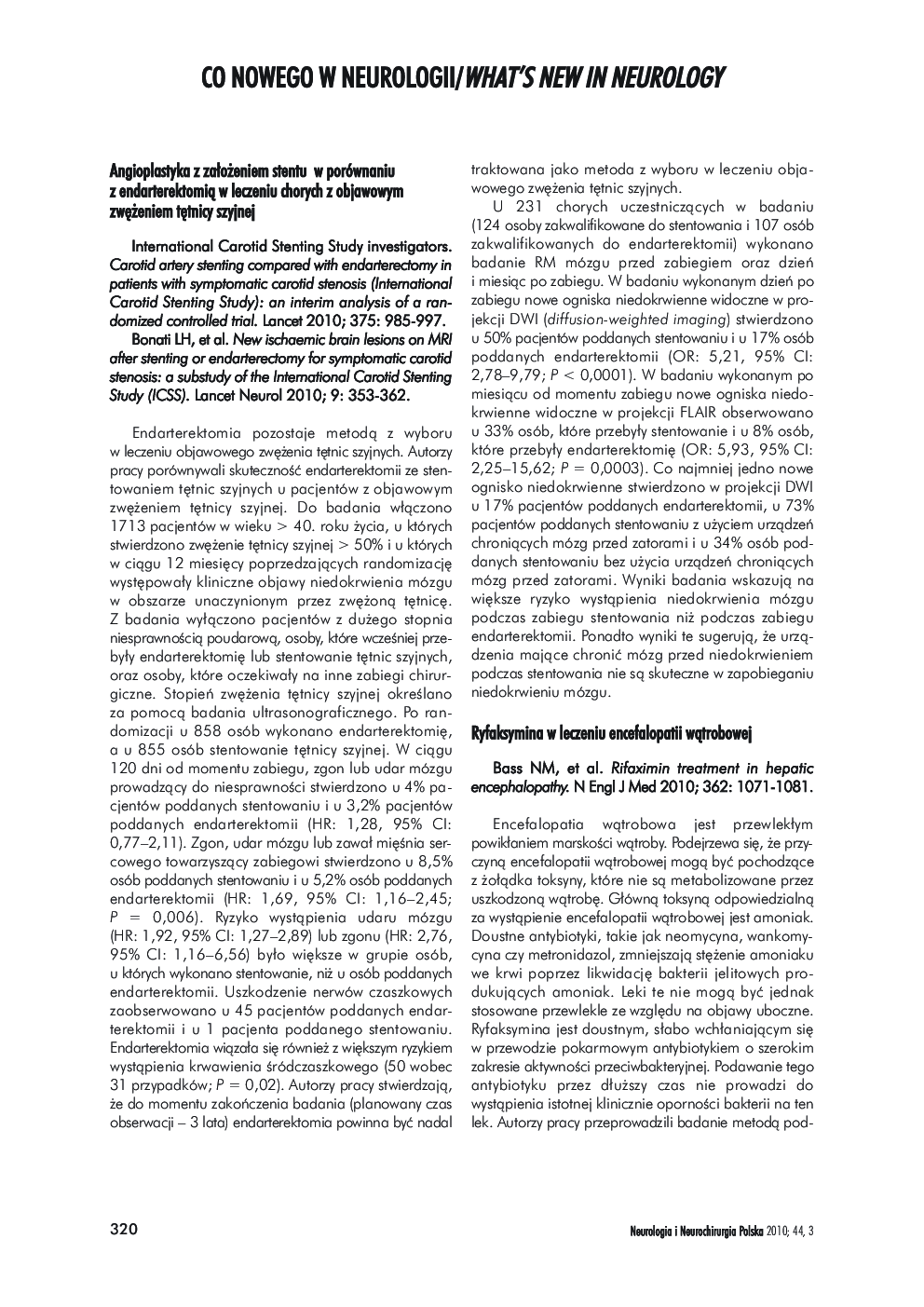 CO NOWEGO W NEUROLOGII