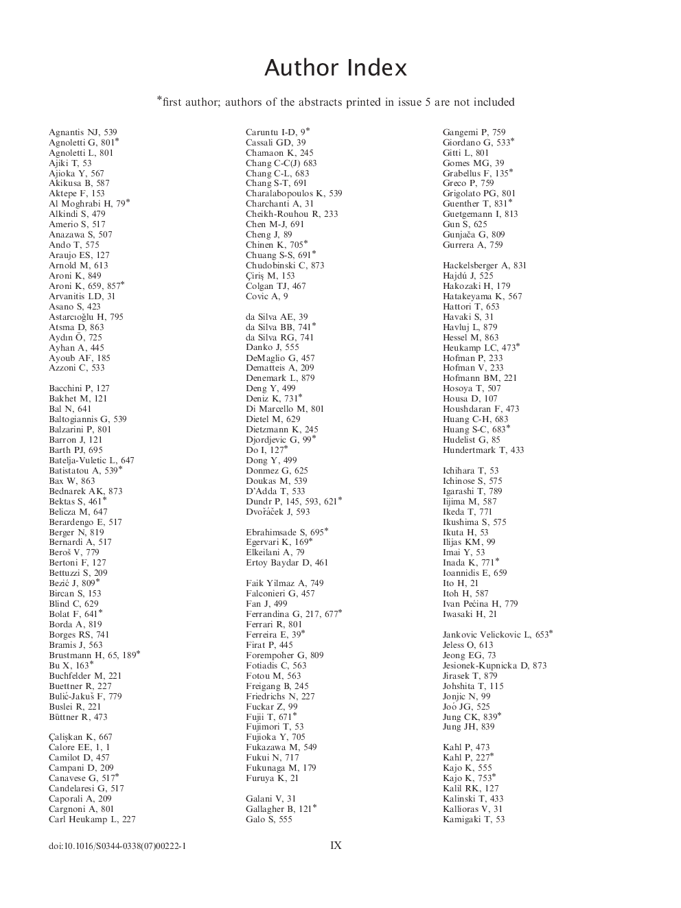 author and subject index