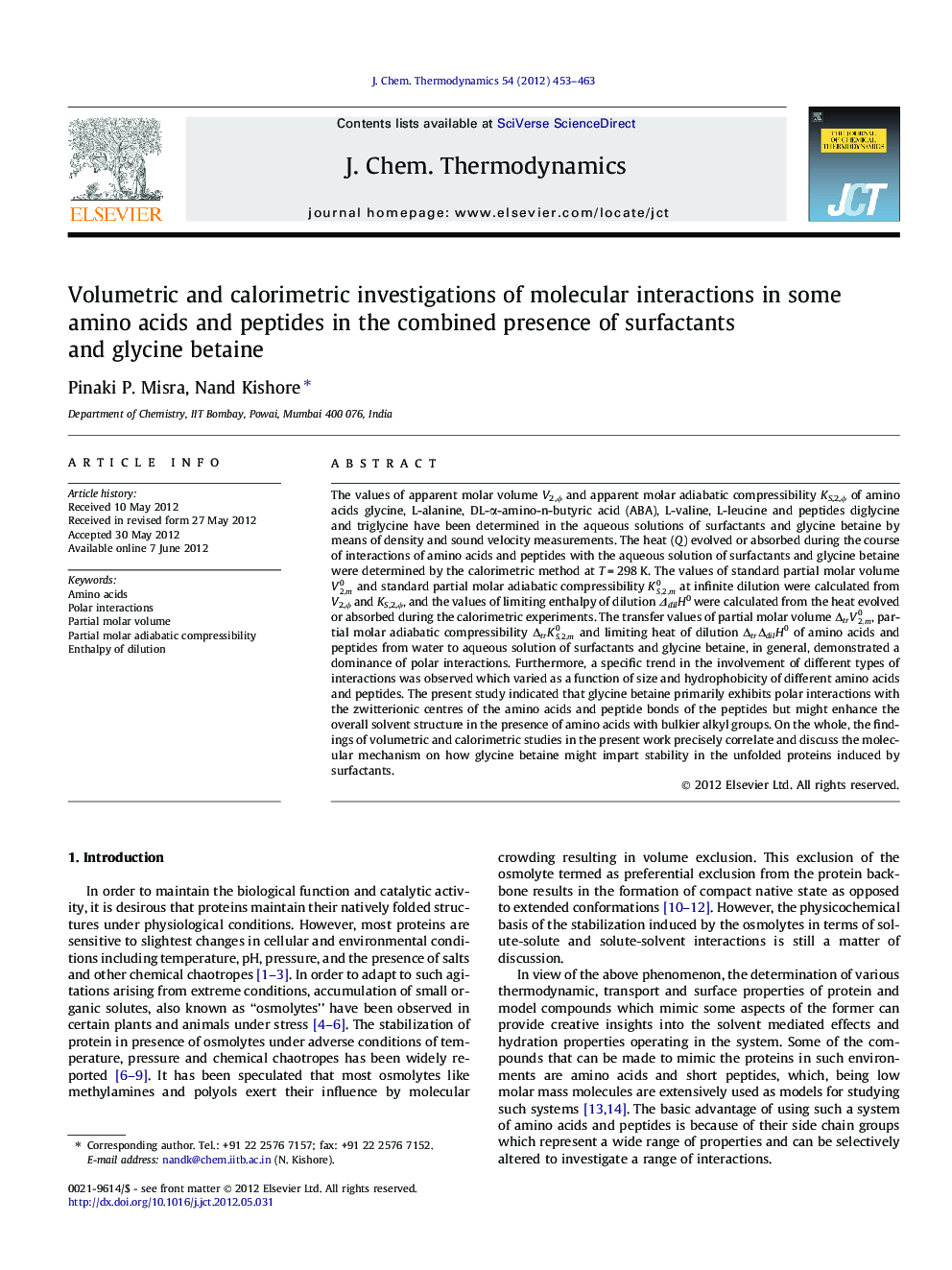 Volumetric and calorimetric investigations of molecular interactions in some amino acids and peptides in the combined presence of surfactants and glycine betaine