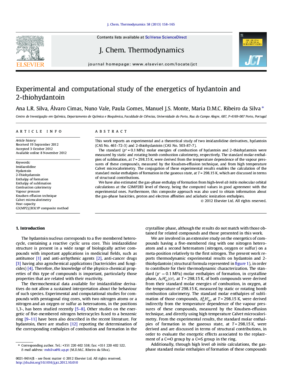 Experimental and computational study of the energetics of hydantoin and 2-thiohydantoin