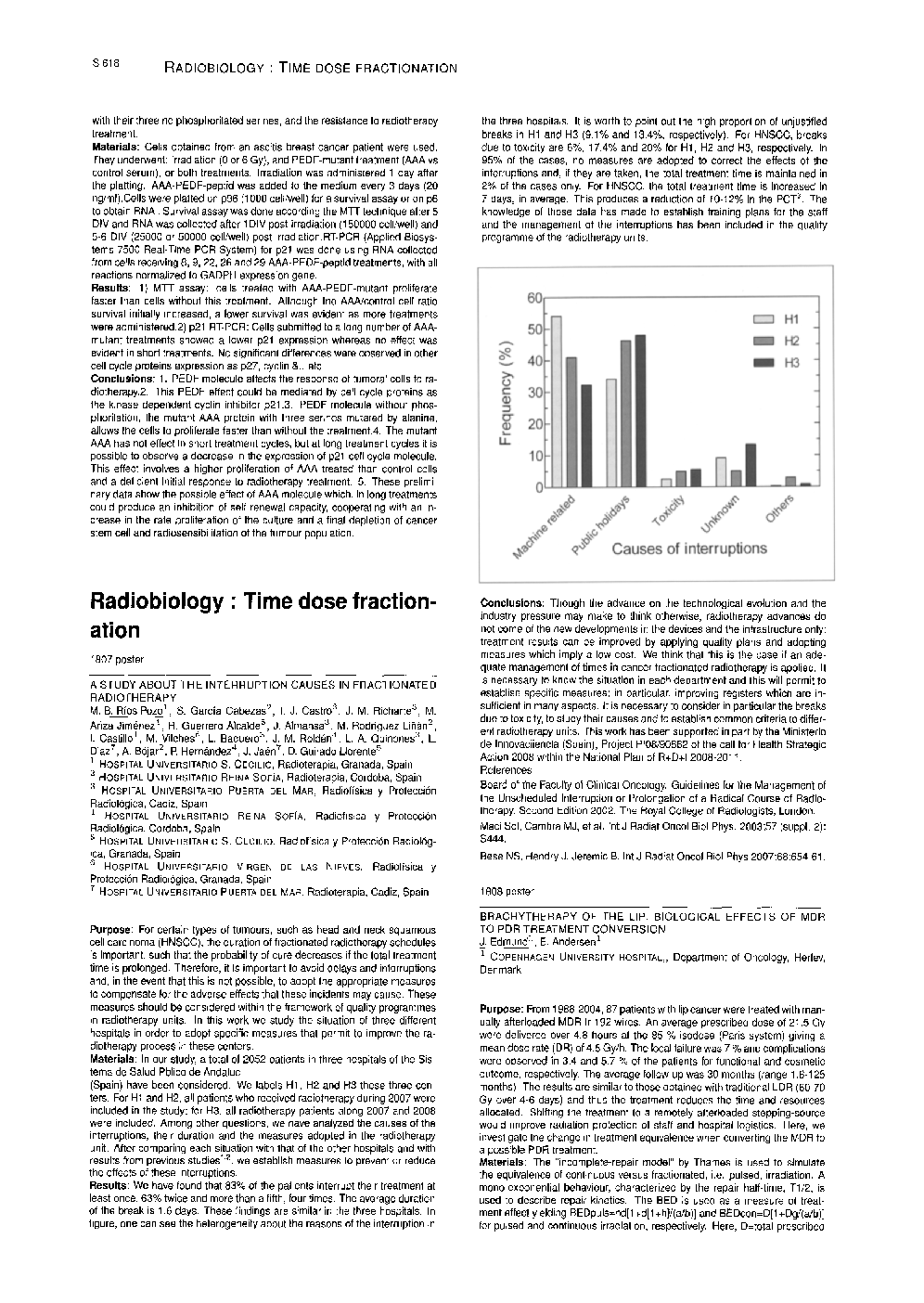 Radiobiology: Time dose fractionation