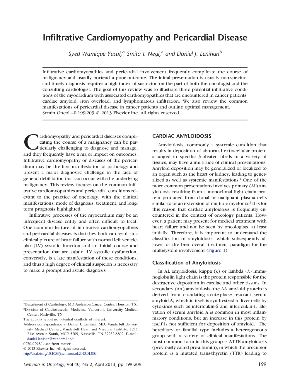Infiltrative Cardiomyopathy and Pericardial Disease