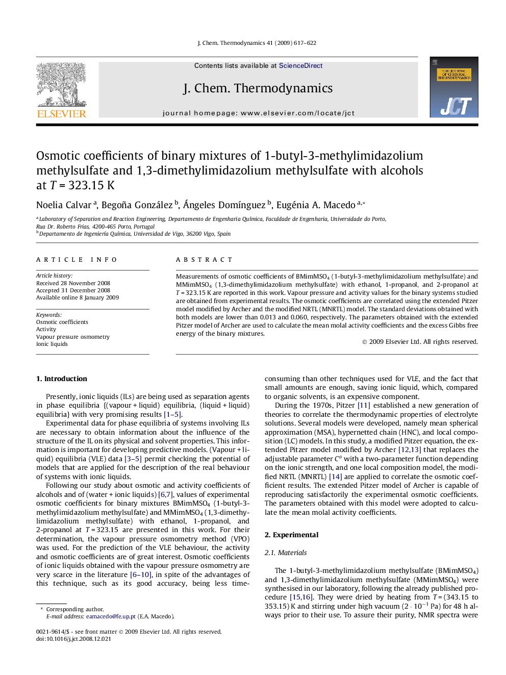 Osmotic coefficients of binary mixtures of 1-butyl-3-methylimidazolium methylsulfate and 1,3-dimethylimidazolium methylsulfate with alcohols at T = 323.15 K