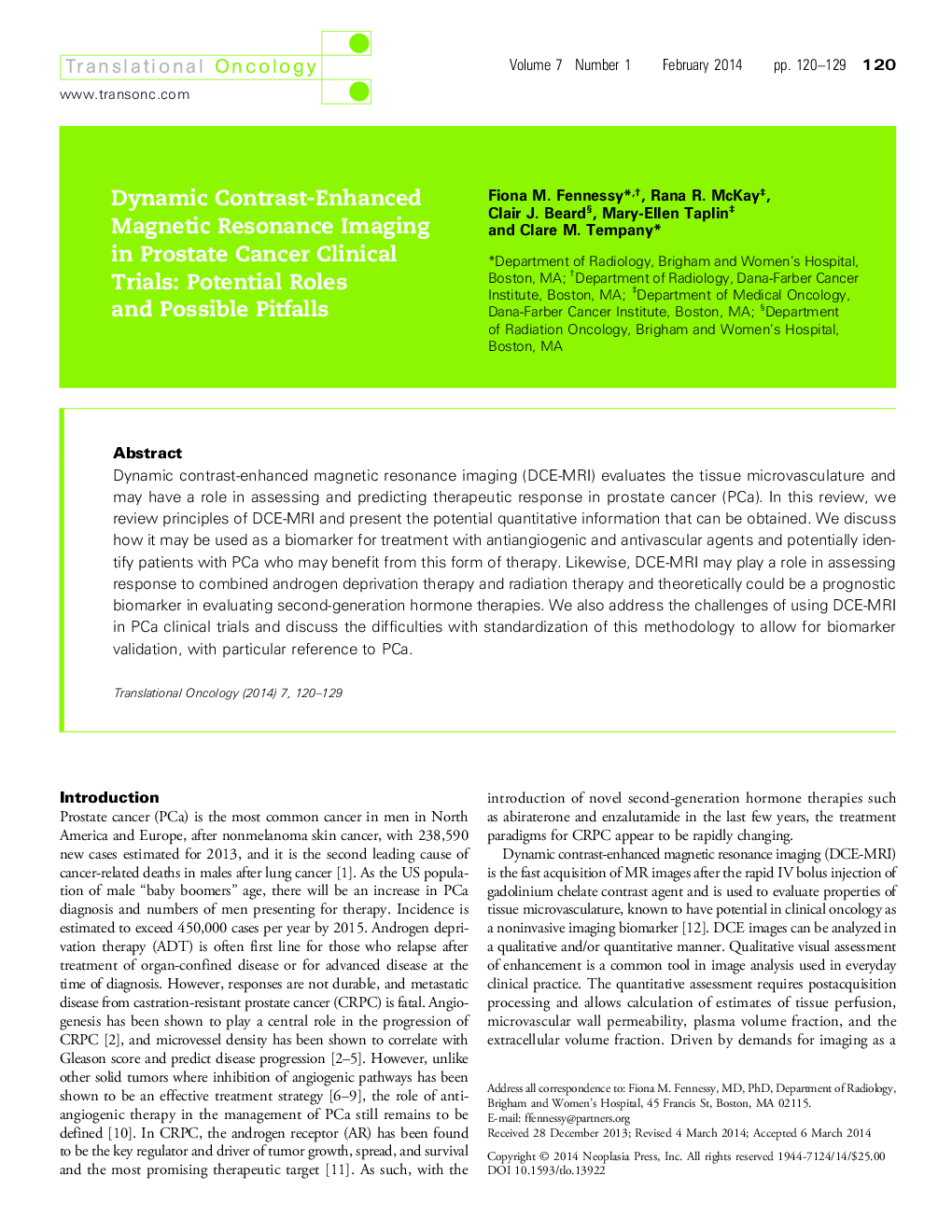 Dynamic Contrast-Enhanced Magnetic Resonance Imaging in Prostate Cancer Clinical Trials: Potential Roles and Possible Pitfalls