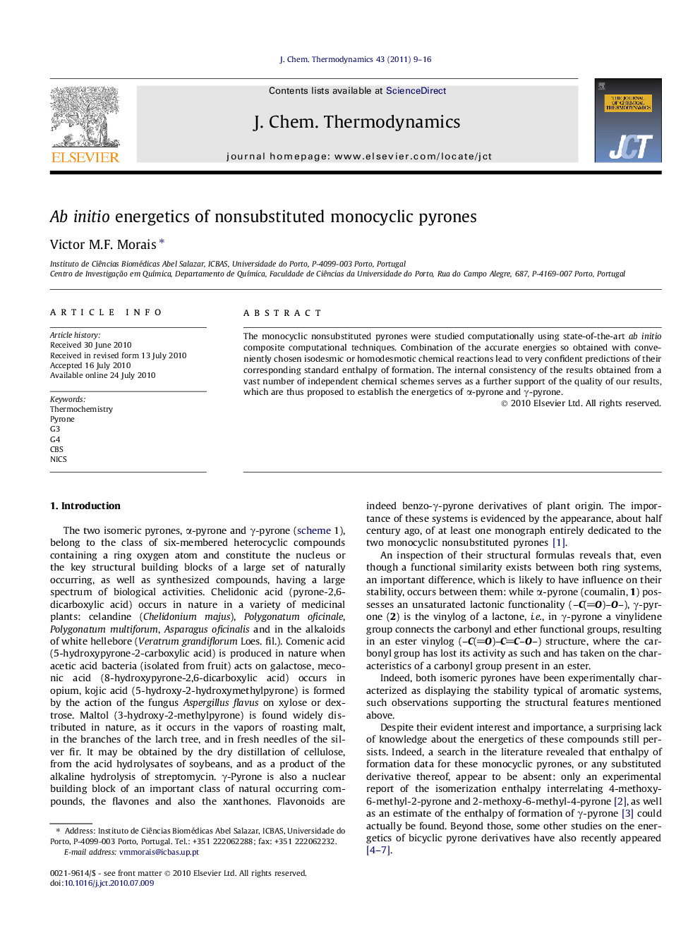 عکس صفحه اول مقاله: Ab initio energetics of nonsubstituted monocyclic pyrones Ab initio energetics of nonsubstituted monocyclic pyrones