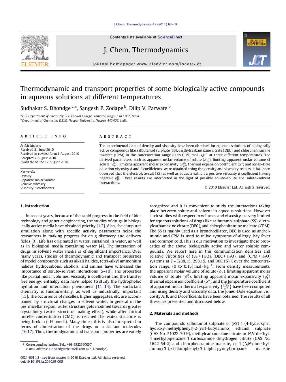 Thermodynamic and transport properties of some biologically active compounds in aqueous solutions at different temperatures