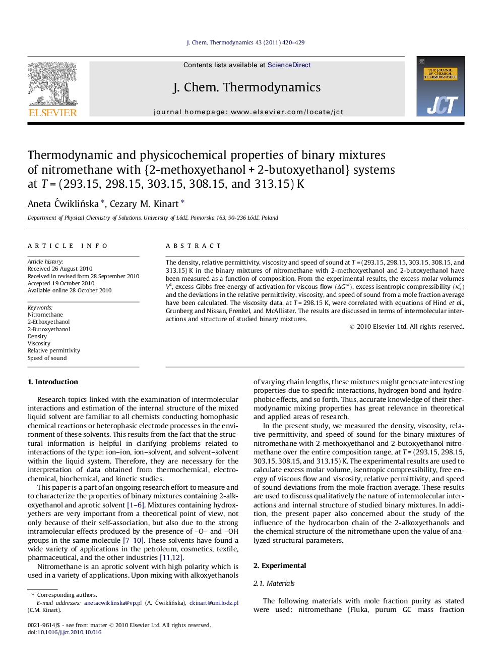 Thermodynamic and physicochemical properties of binary mixtures of nitromethane with {2-methoxyethanol + 2-butoxyethanol} systems at T = (293.15, 298.15, 303.15, 308.15, and 313.15) K