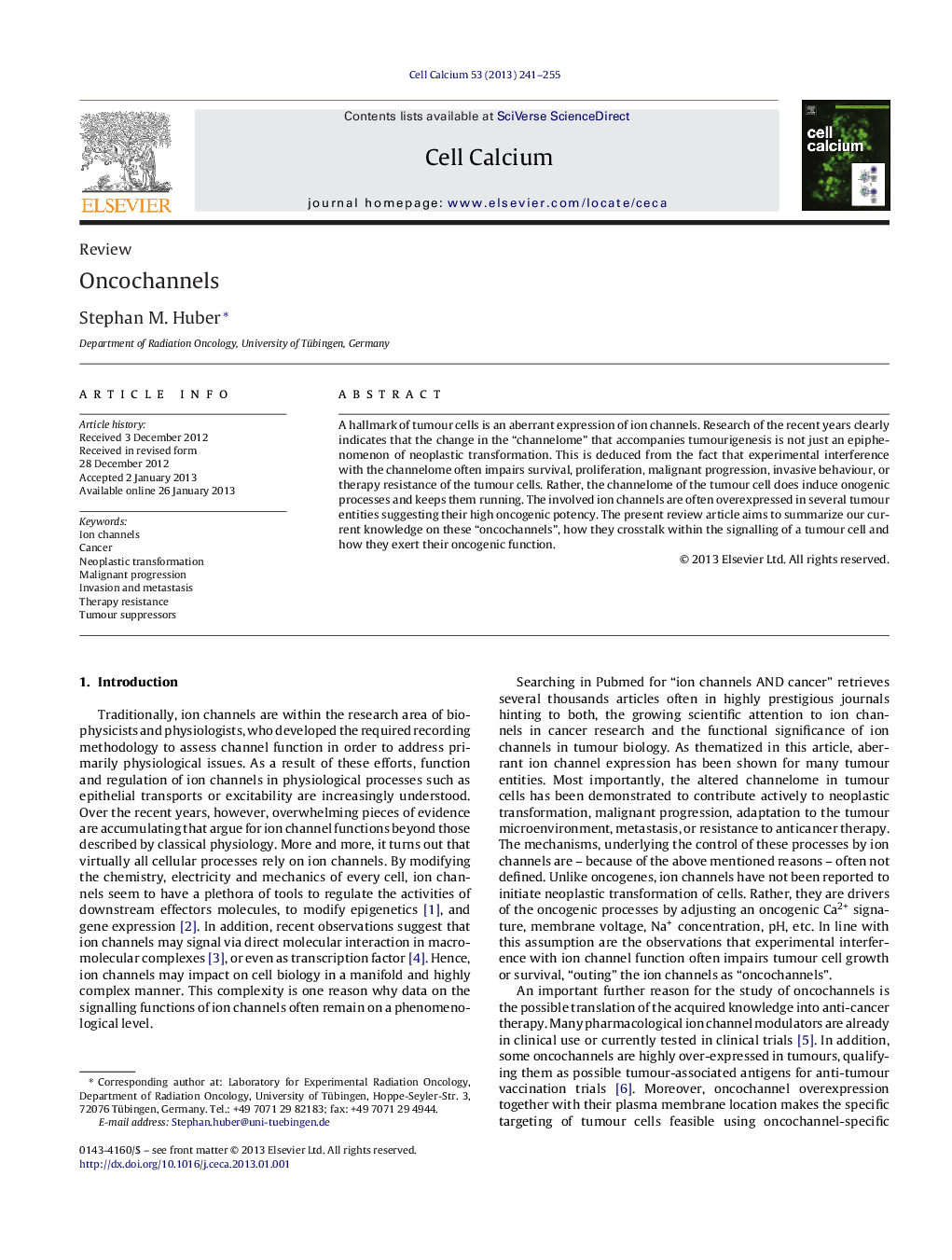 Oncochannels