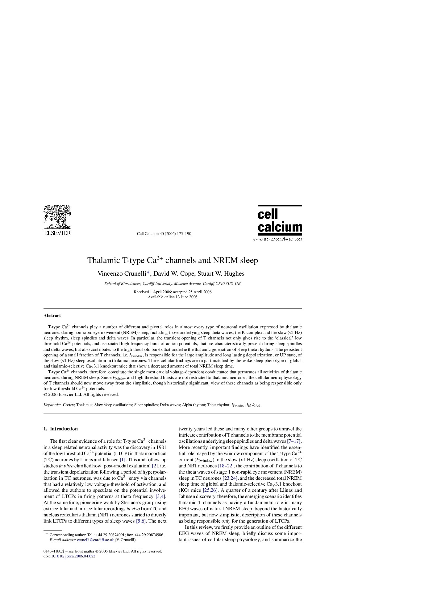 Thalamic T-type Ca2+ channels and NREM sleep