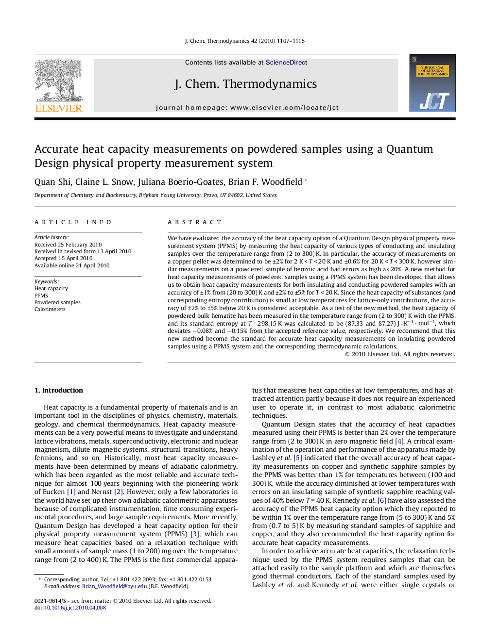 Accurate heat capacity measurements on powdered samples using a Quantum Design physical property measurement system