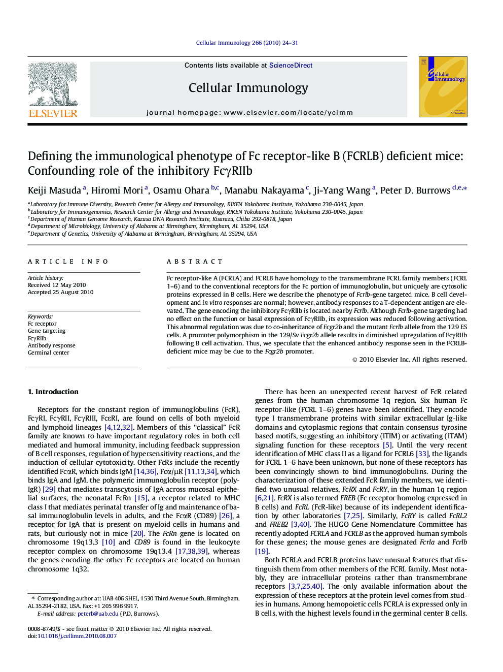 Defining the immunological phenotype of Fc receptor-like B (FCRLB) deficient mice: Confounding role of the inhibitory FcγRIIb