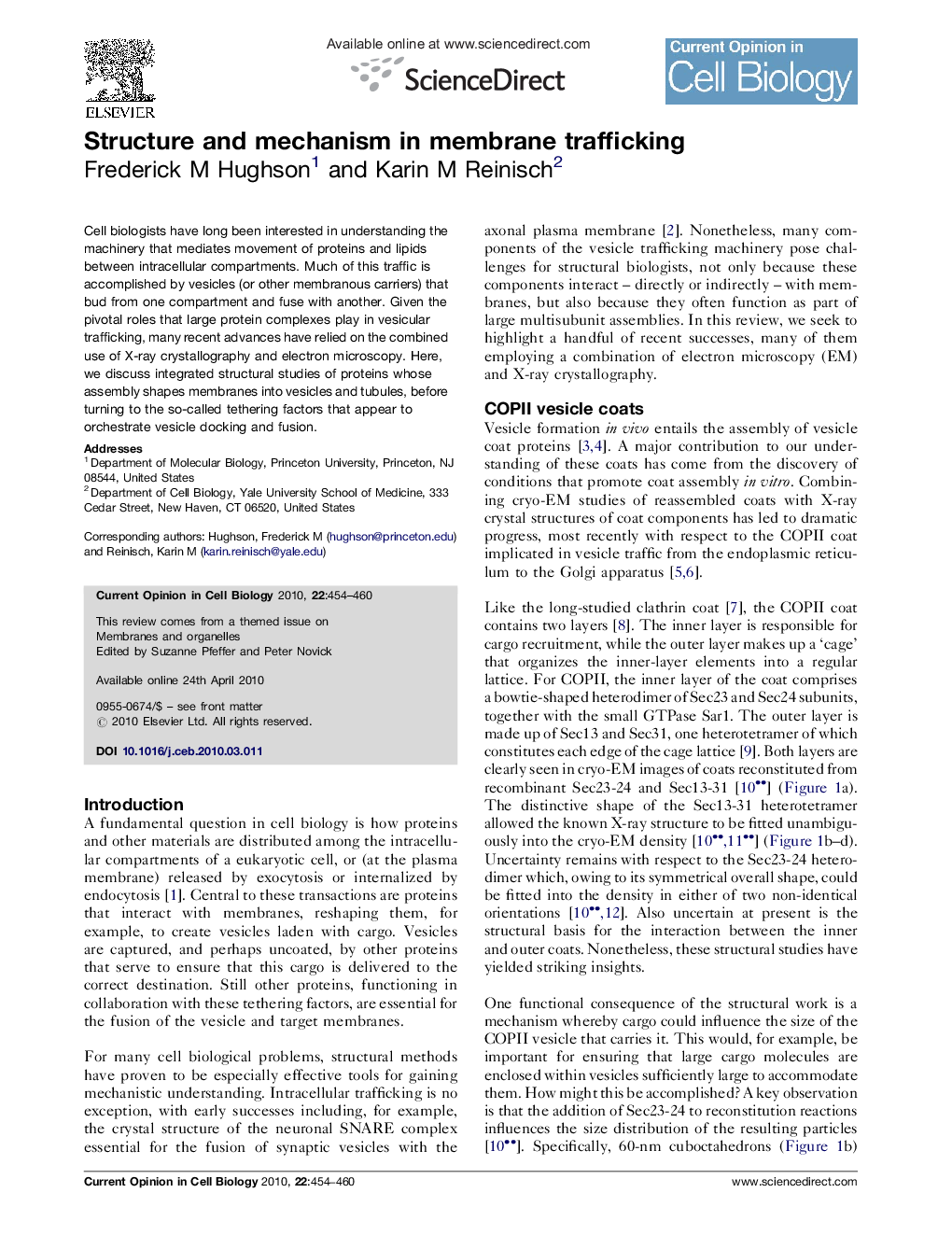 Structure and mechanism in membrane trafficking