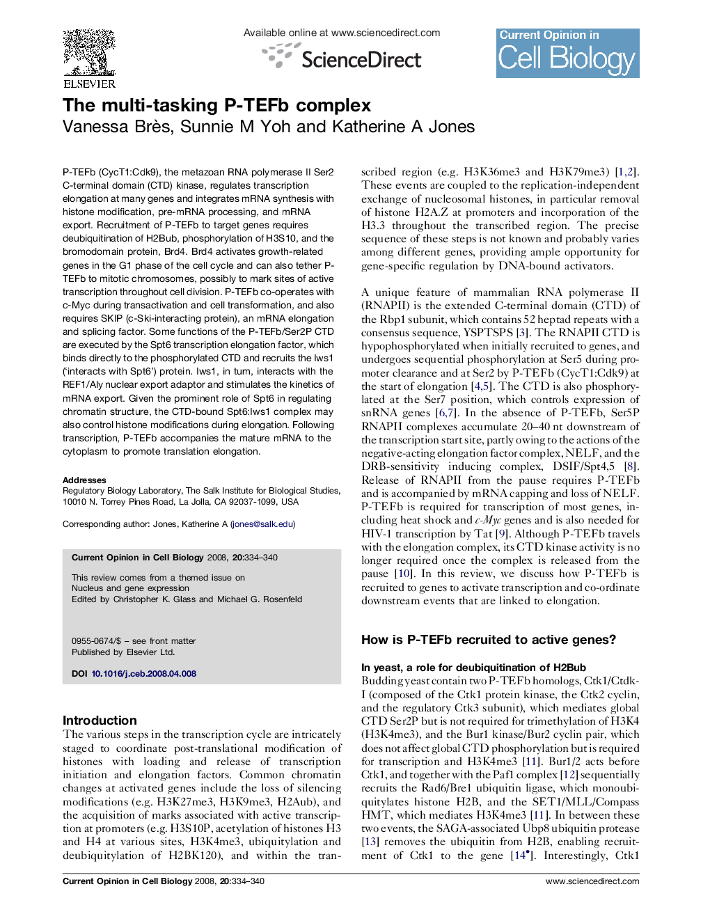 The multi-tasking P-TEFb complex