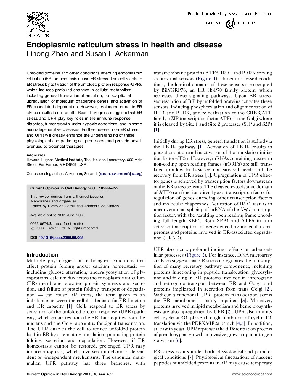 Endoplasmic reticulum stress in health and disease