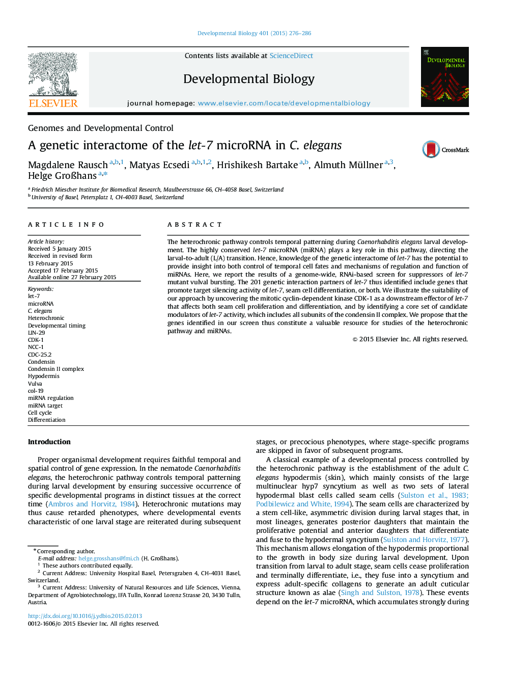 A genetic interactome of the let-7 microRNA in C. elegans