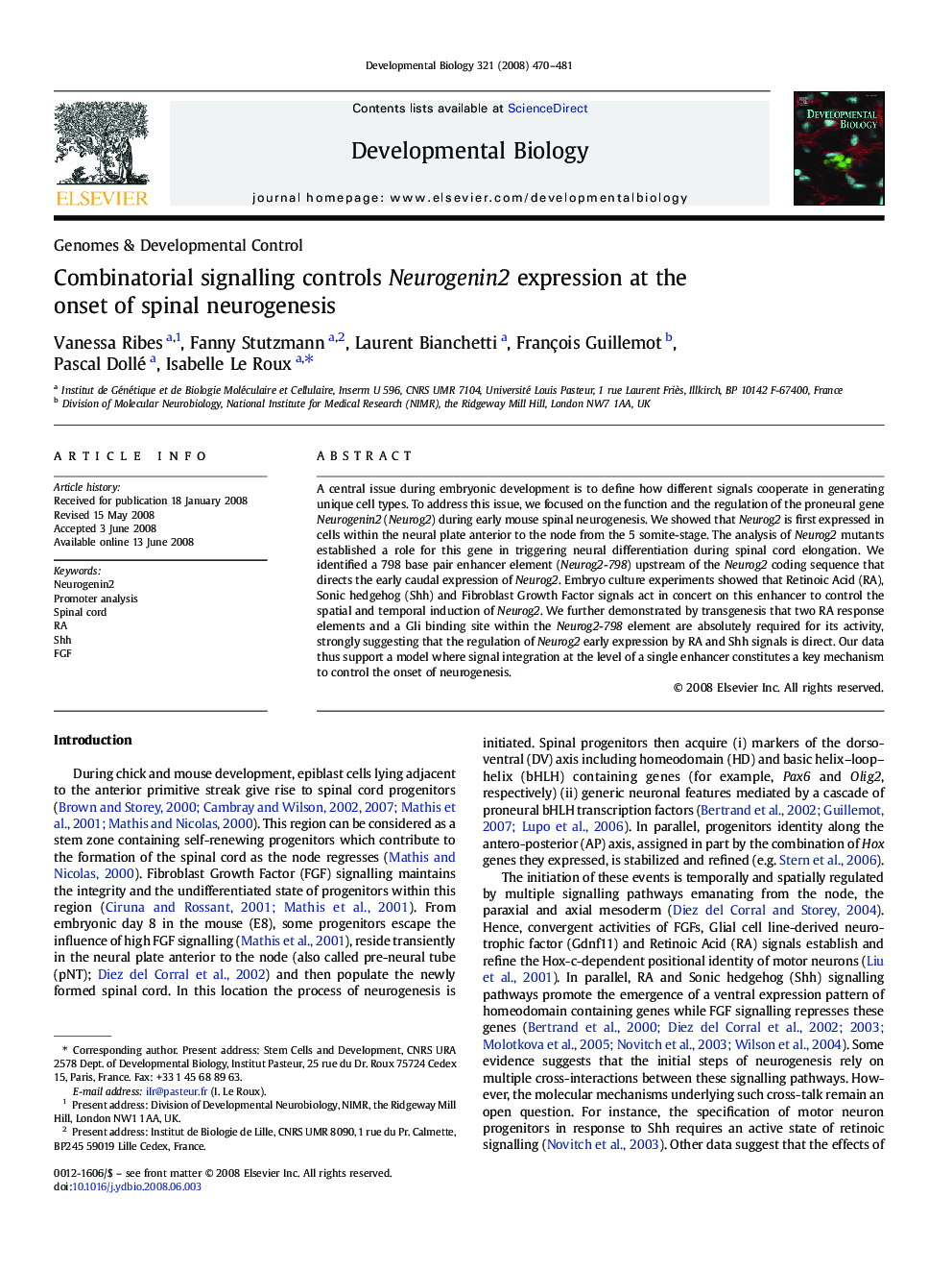 Combinatorial signalling controls Neurogenin2 expression at the onset of spinal neurogenesis