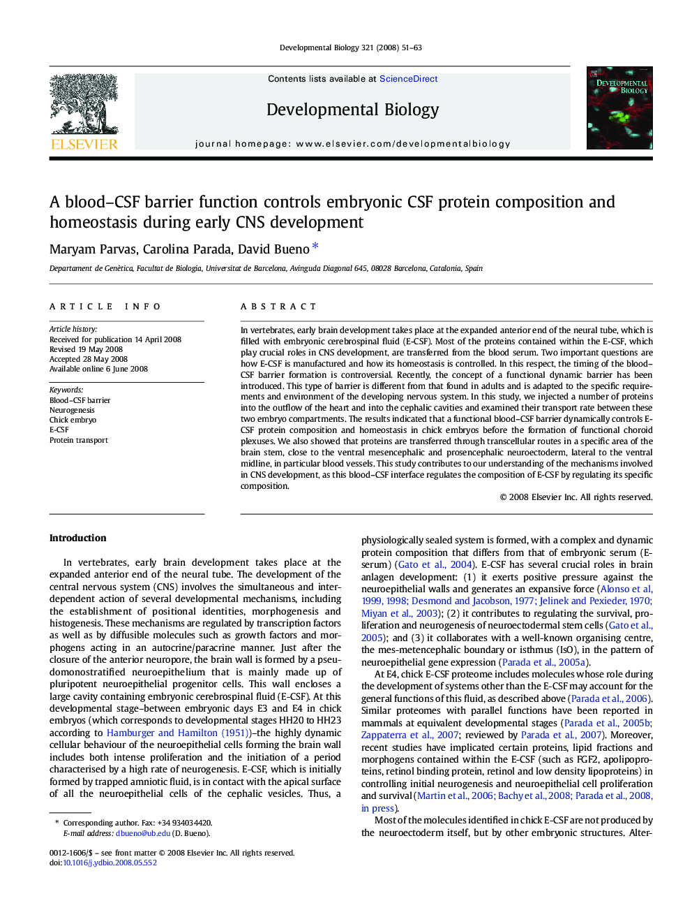 A blood–CSF barrier function controls embryonic CSF protein composition and homeostasis during early CNS development