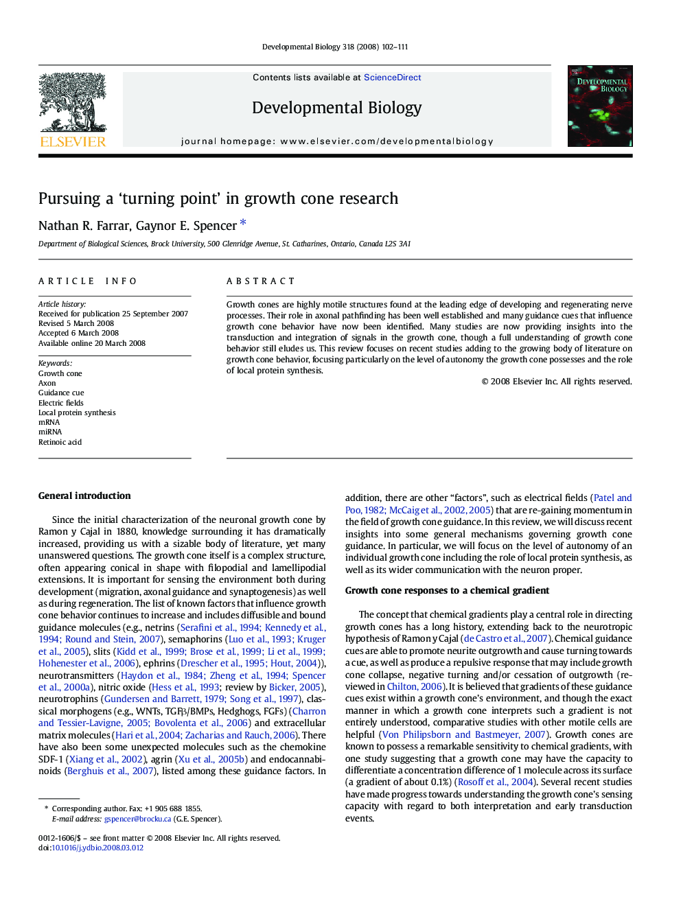 Pursuing a ‘turning point’ in growth cone research