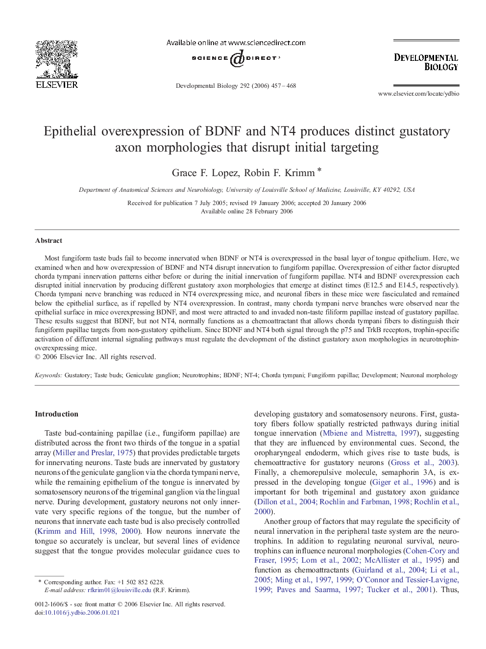 Epithelial overexpression of BDNF and NT4 produces distinct gustatory axon morphologies that disrupt initial targeting