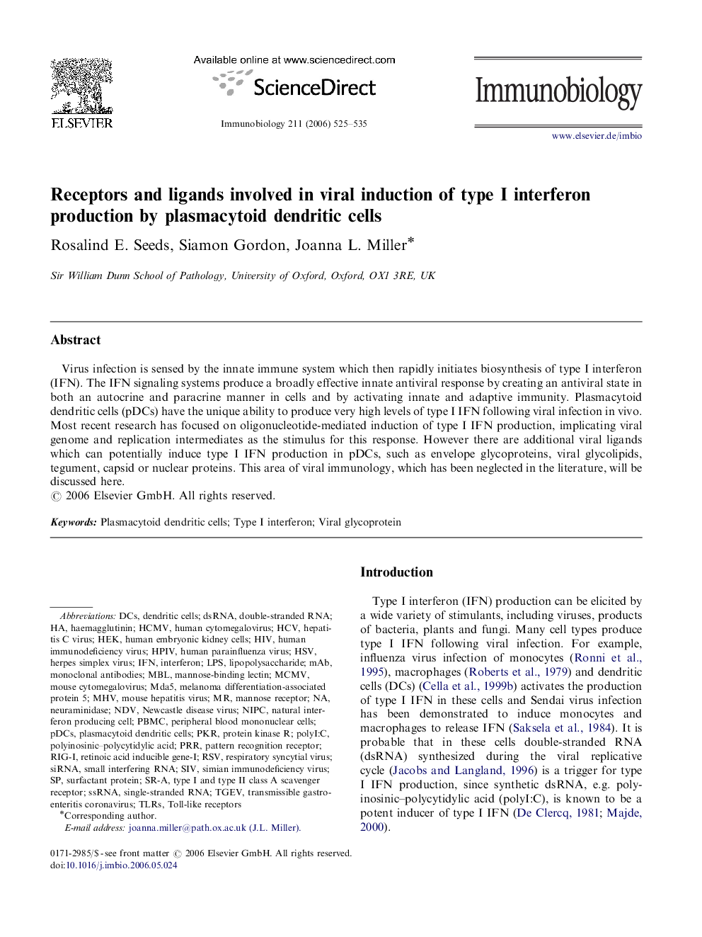 Receptors and ligands involved in viral induction of type I interferon production by plasmacytoid dendritic cells