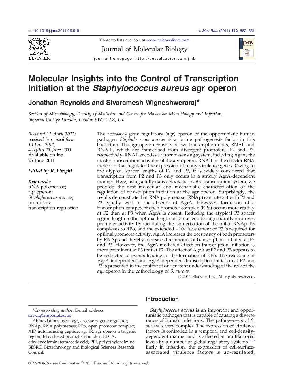 Molecular Insights into the Control of Transcription Initiation at the Staphylococcus aureus agr operon