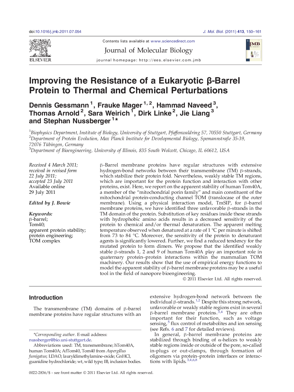 Improving the Resistance of a Eukaryotic β-Barrel Protein to Thermal and Chemical Perturbations