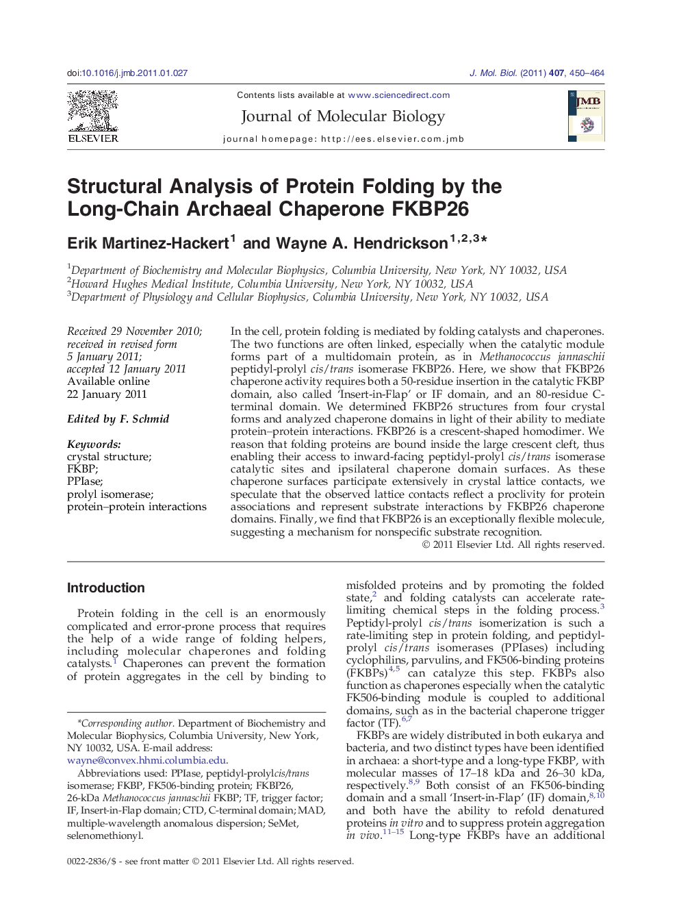 Structural Analysis of Protein Folding by the Long-Chain Archaeal Chaperone FKBP26