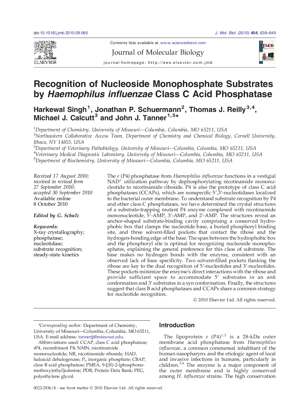 Recognition of Nucleoside Monophosphate Substrates by Haemophilus influenzae Class C Acid Phosphatase