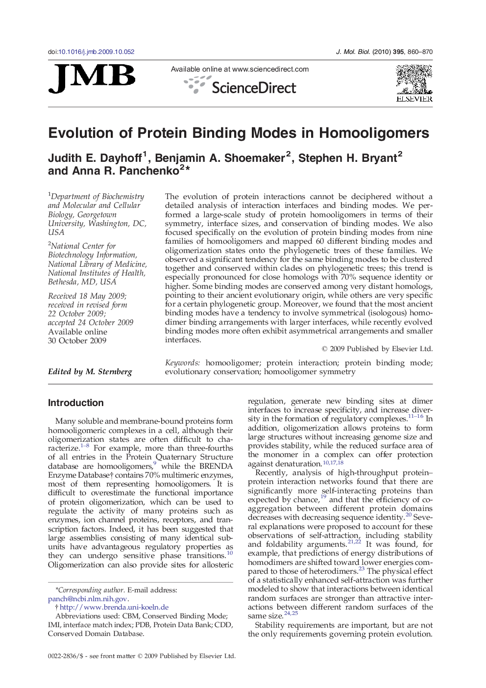 Evolution of Protein Binding Modes in Homooligomers