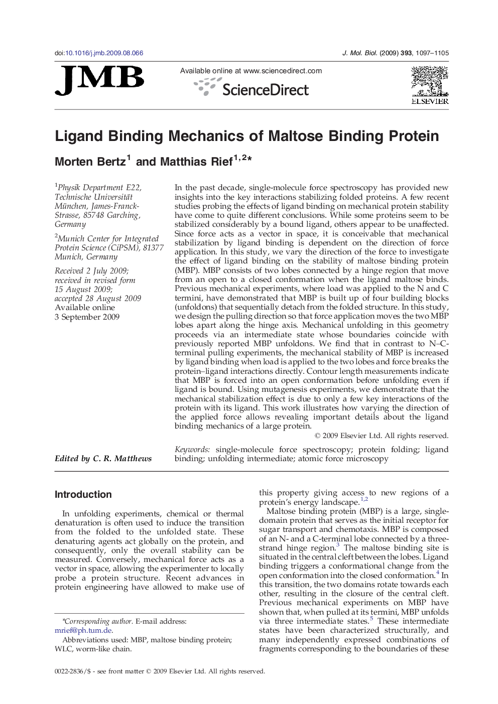 Ligand Binding Mechanics of Maltose Binding Protein