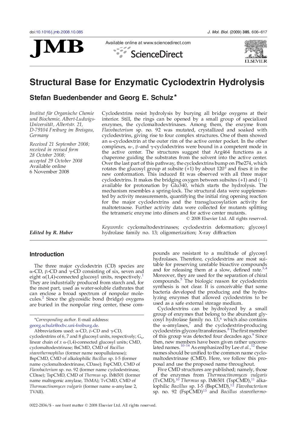Structural Base for Enzymatic Cyclodextrin Hydrolysis
