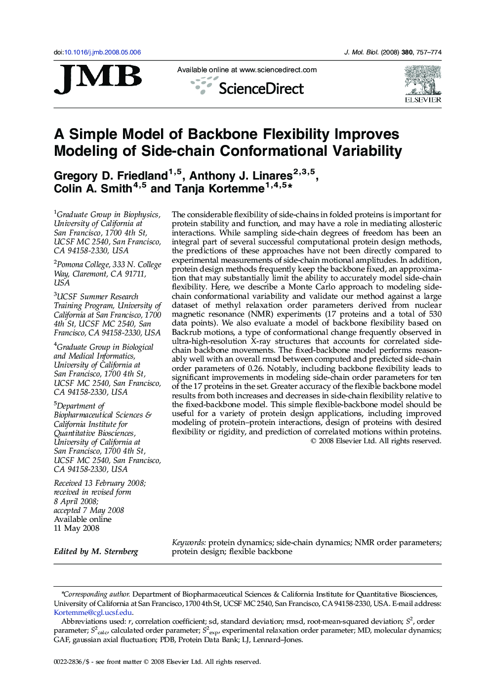 A Simple Model of Backbone Flexibility Improves Modeling of Side-chain Conformational Variability