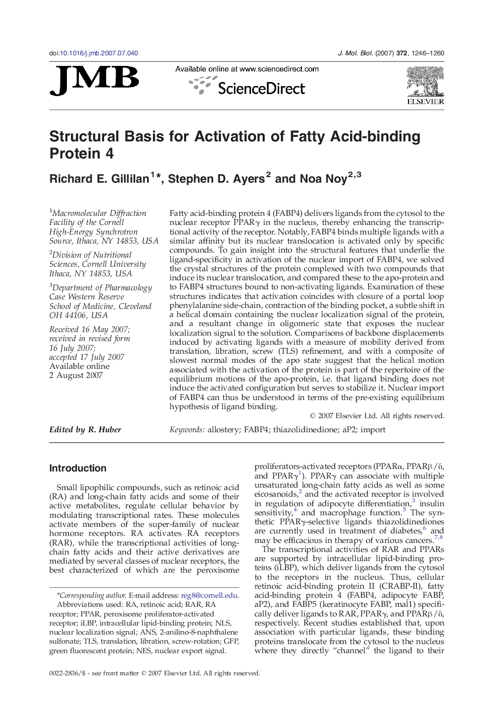 Structural Basis for Activation of Fatty Acid-binding Protein 4