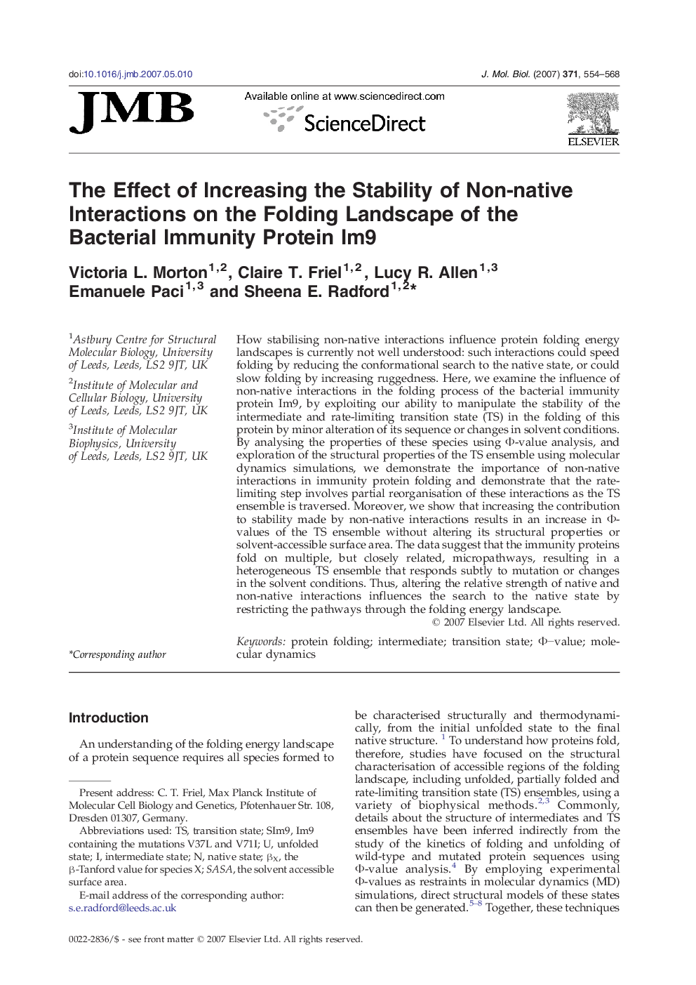 The Effect of Increasing the Stability of Non-native Interactions on the Folding Landscape of the Bacterial Immunity Protein Im9